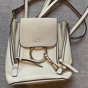 Chloe Faye Backpack Mini in Beige